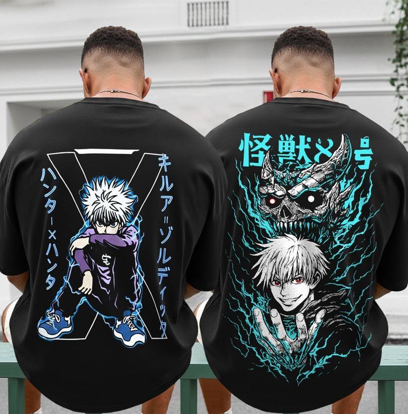 TRIPR Pack of 2 Oversized Men Typography Round Neck Cotton Blend ...more